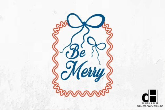 Be Merry – Retro Funny Christmas SVG PNG