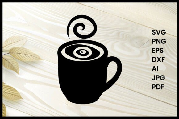 Coffee Mug with Swirl Silhouette
