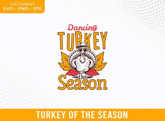 Dancing Turkey of the Fall Season SVG