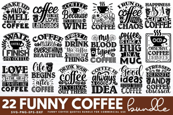 Funny Coffee SVG Bundle