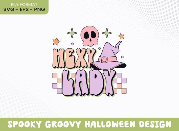 Hexy Lady Groovy Halloween Season SVG