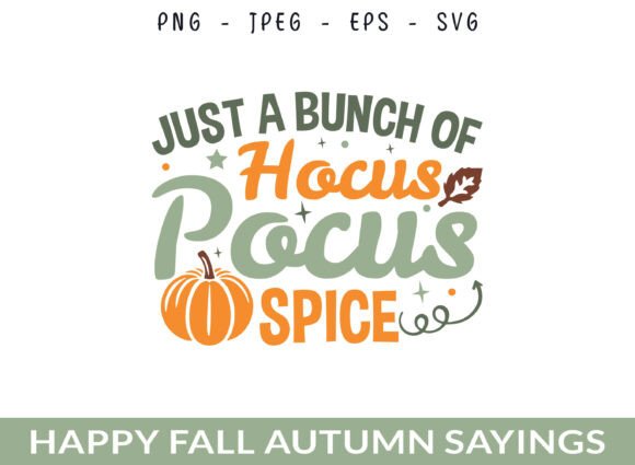 Hocus Pocus Happy Fall Pumpkin Leaf SVG