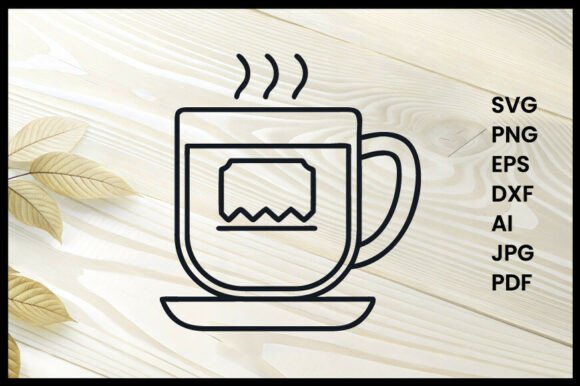 Mug of Tea Line Art Design