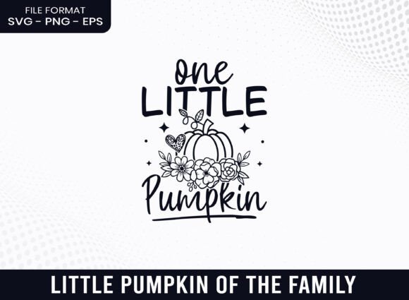 One Little Pumpkin Floral Fall SVG