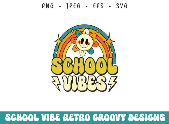 School Life Retro Groovy Vibes SVG