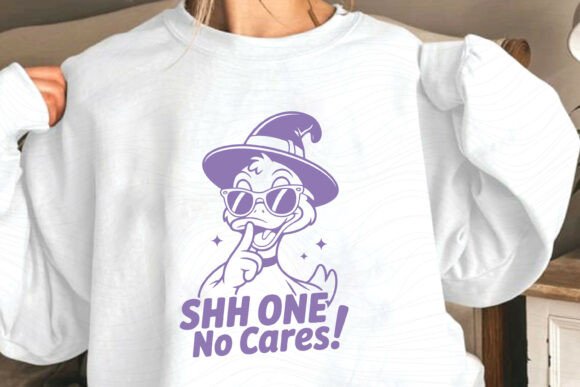 Shh One No Cares Halloween Duck SVG