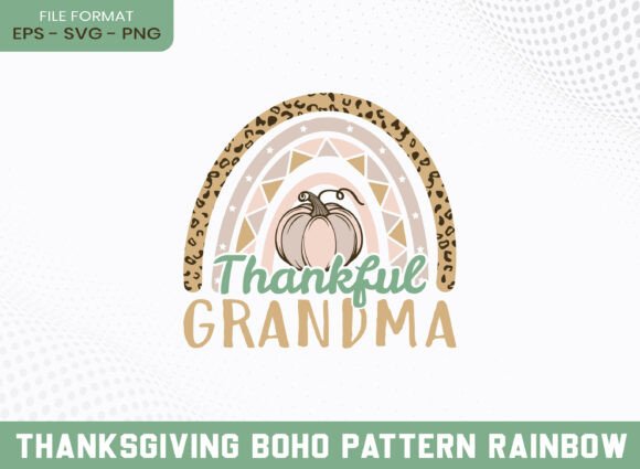 Thankful Grandma Thanksgiving Boho SVG