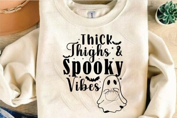 Thick Thighs Spooky Vibes SVG Design