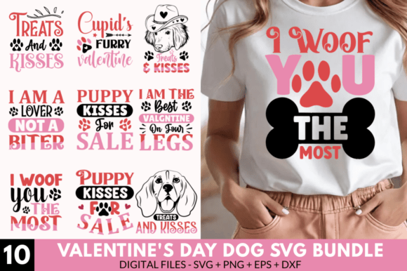 Valentine's Day Dog SVG Bundle