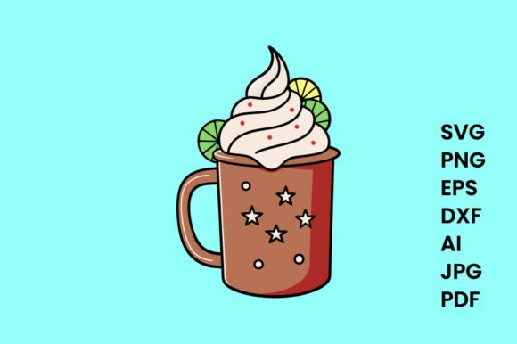 Whimsical Mug with Cream and Citrus